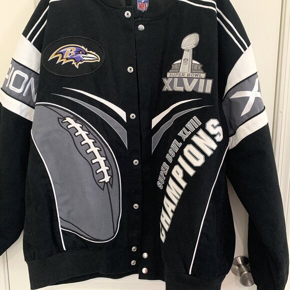 Baltimore Ravens Jacket Super Bowl XLVII Champions Football NFL Men’s Size 3X - Picture 7 of 10